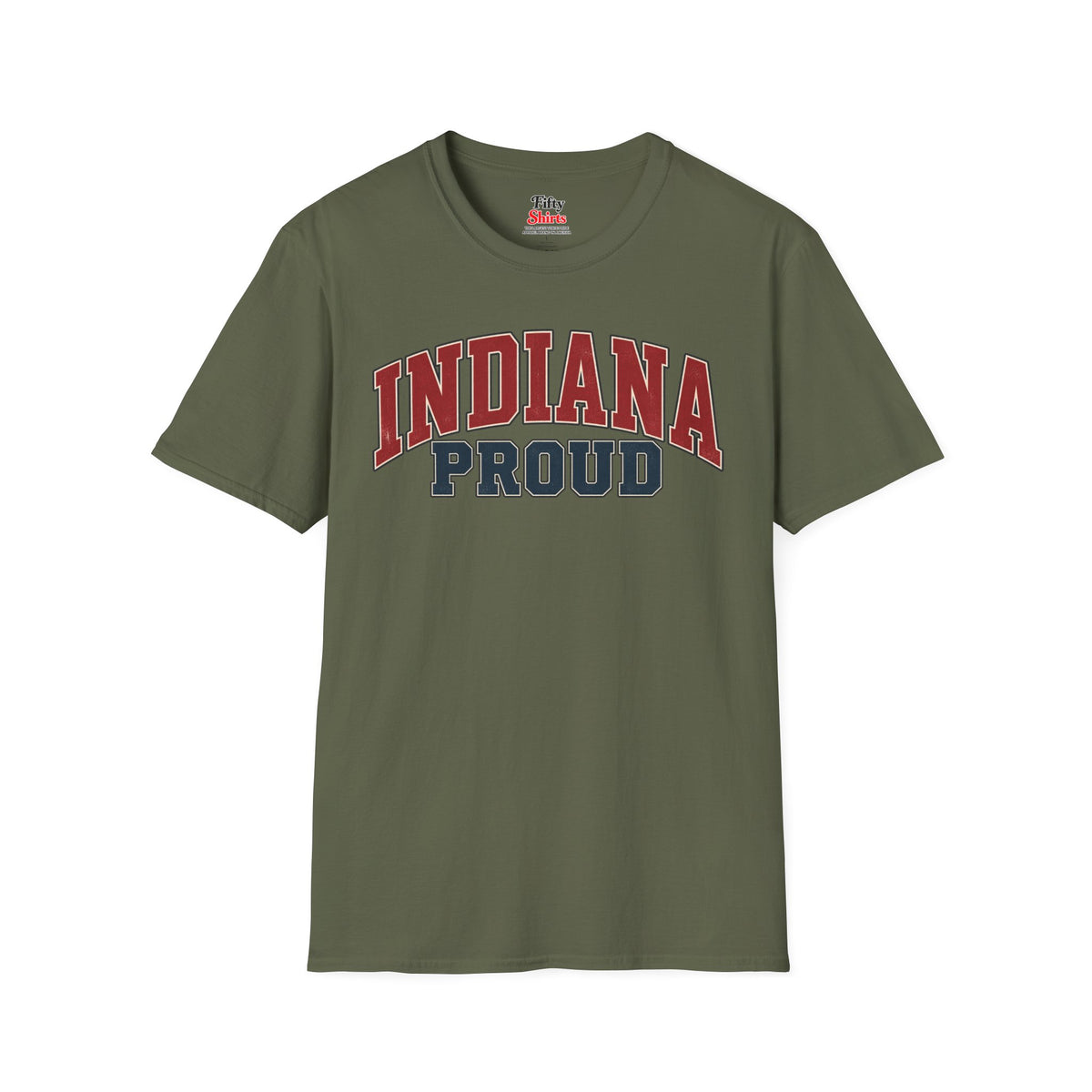 Indiana Proud Unisex Softstyle T Shirt State Name Graphic Tee