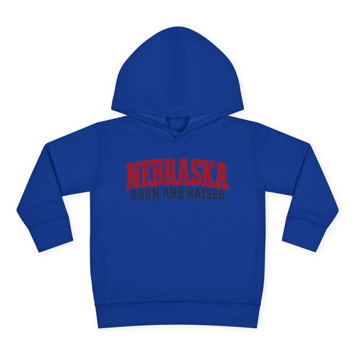 Nebraska Born and Raised Rugged Workwear Unisex Toddler Pullover Fleece Hoodie