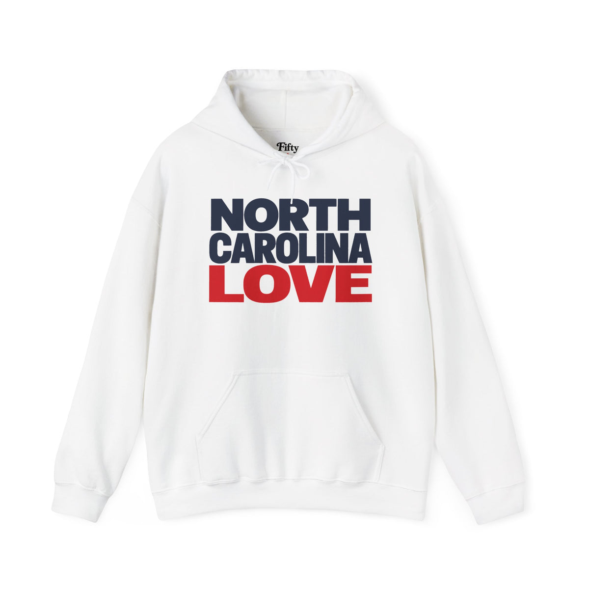 North Carolina Love Unisex Hoodie State Name Graphic
