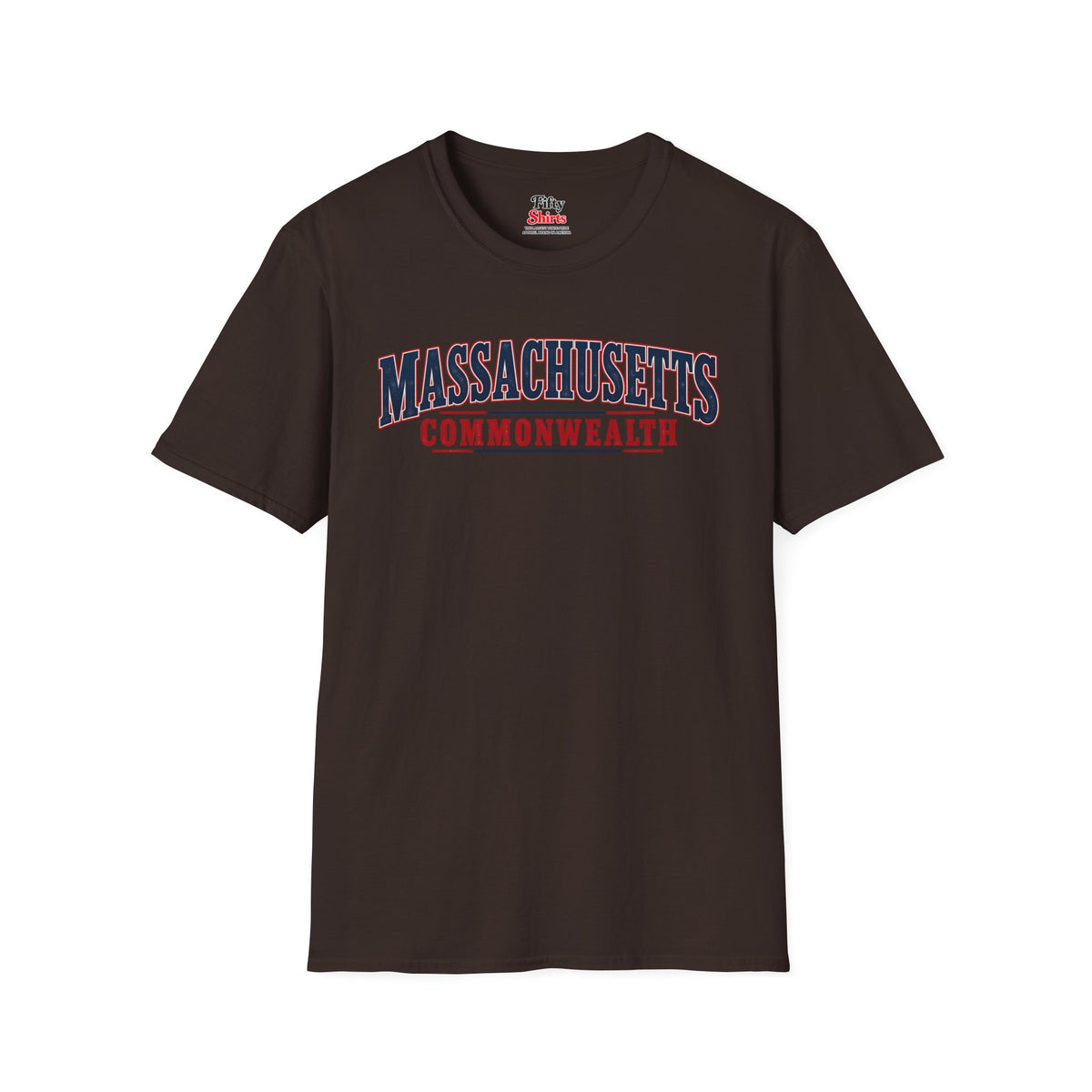 Massachusetts Commonwealth Unisex Softstyle T Shirt State Name Graphic Tee