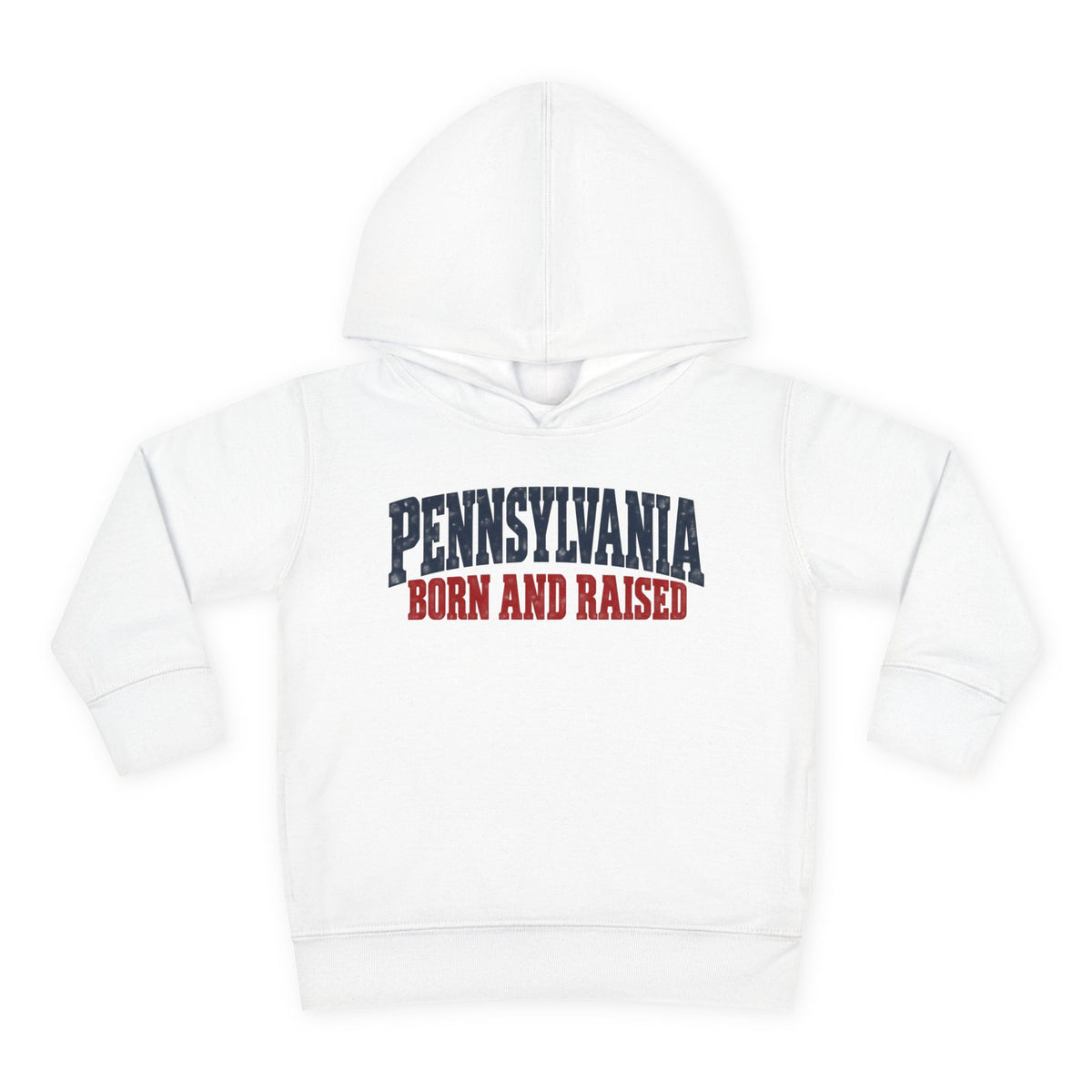 Pennsylvania Born and Raised Vintage Americana Unisex Toddler Pullover Fleece Hoodie