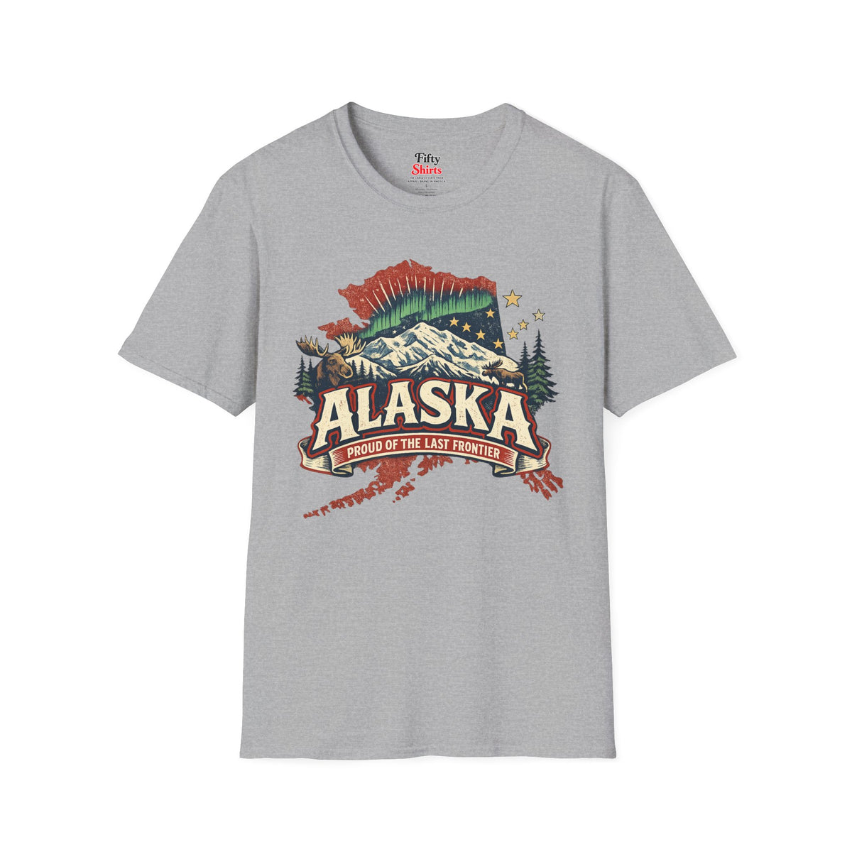 Alaska State Pride Unisex Softstyle T Shirt State Pride Graphic Tee Collections FS03