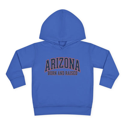 Arizona Born and Raised Classic Collegiate Unisex Toddler Pullover Fleece Hoodie