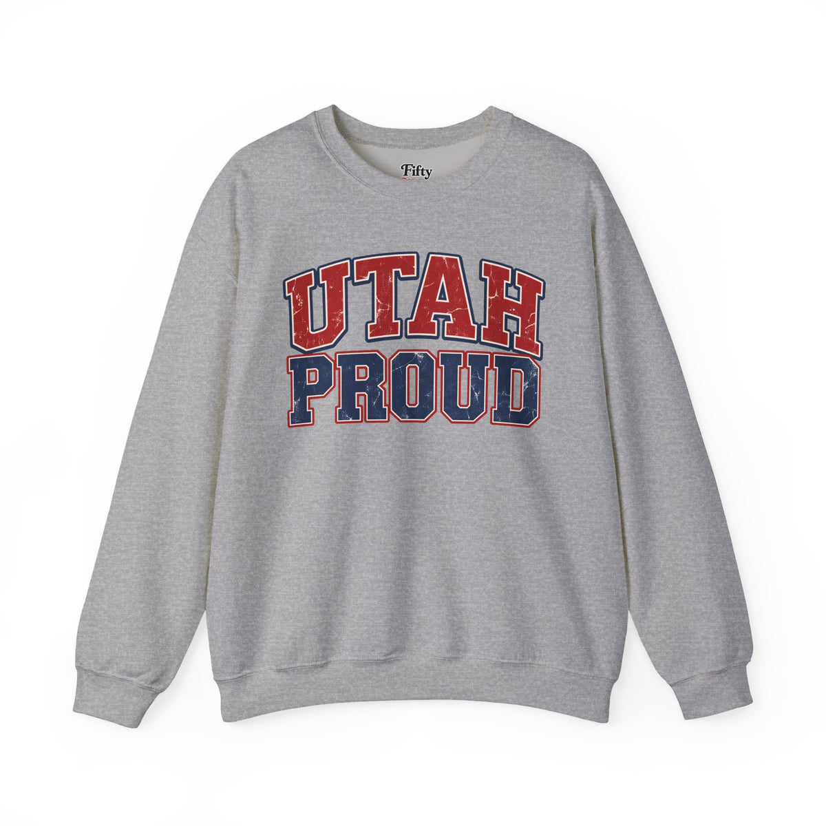 Utah Proud Unisex Crewneck Sweatshirt State Name Graphic