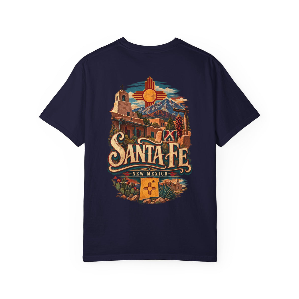Santa Fe New Mexico Unisex Comfort Color 1717 Streetwear Graphic Tee