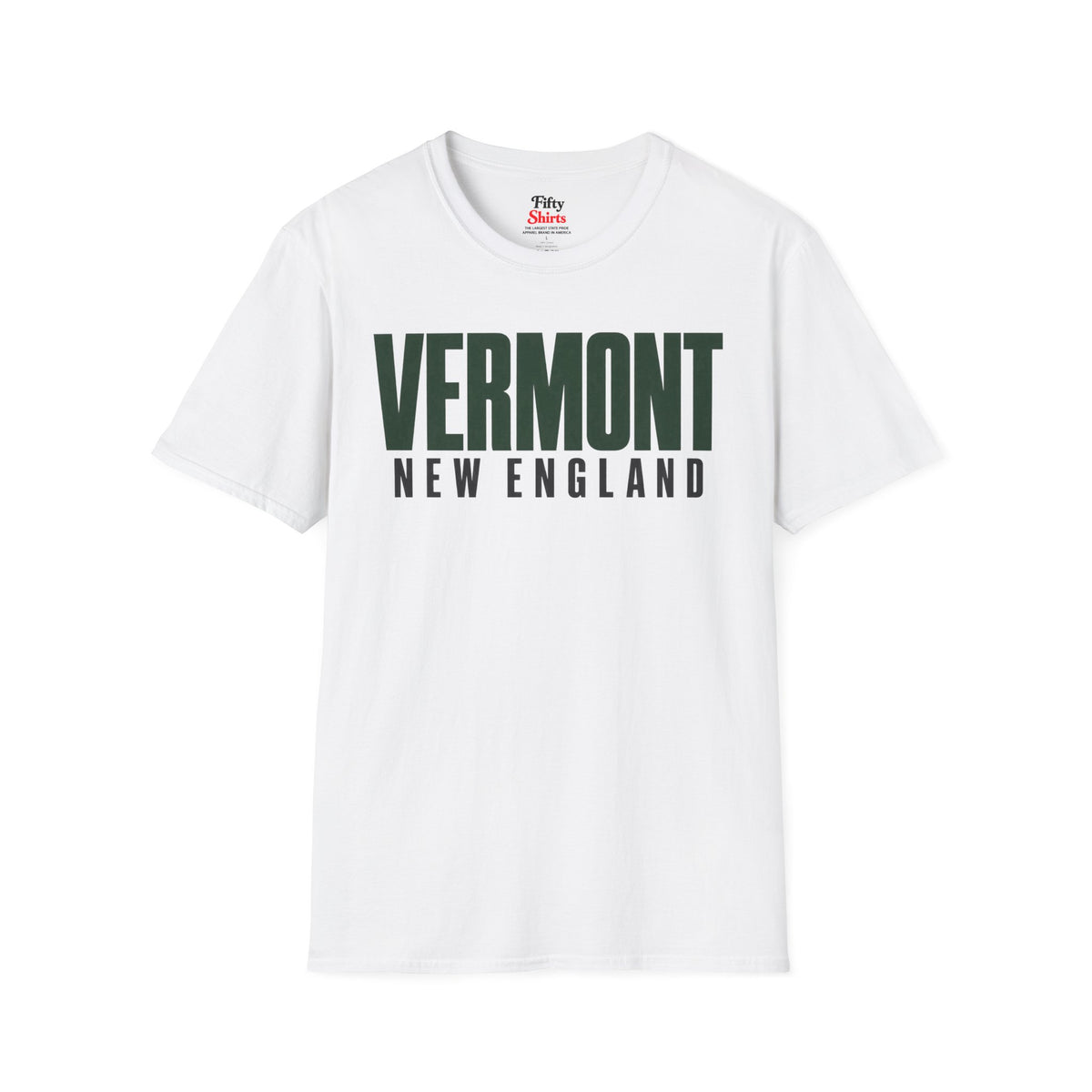 Vermont New England Unisex Softstyle T Shirt State Name Graphic Tee