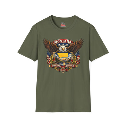 Montana Americana Eagle Unisex Softstyle T Shirt State Pride Graphic Tee Collections FS03