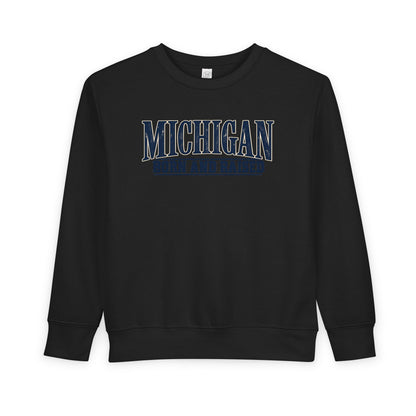 Michigan Born and Raised Premium Heritage Unisex Toddler Sweatshirt