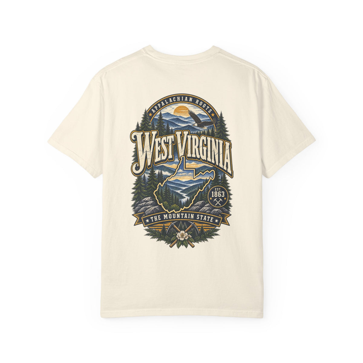 West Virginia Appalachian Roots Unisex Comfort Color 1717 Streetwear Graphic Tee