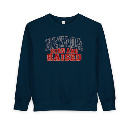 Nevada Born and Raised Desert Heritage Unisex Toddler Sweatshirt