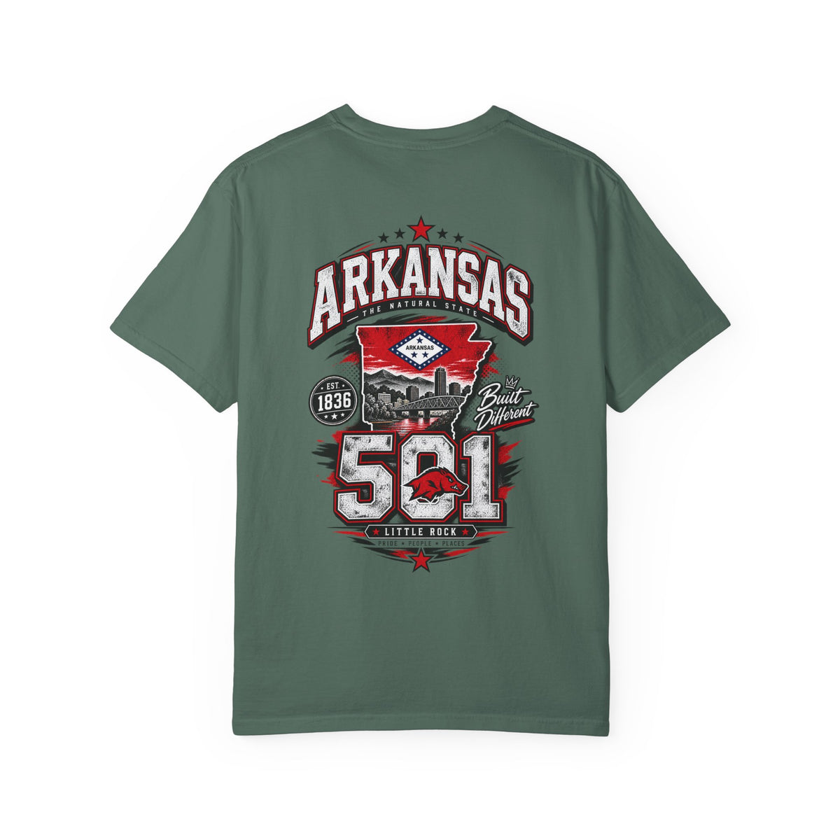 Arkansas 501 Unisex Comfort Color 1717 Streetwear Graphic Tee