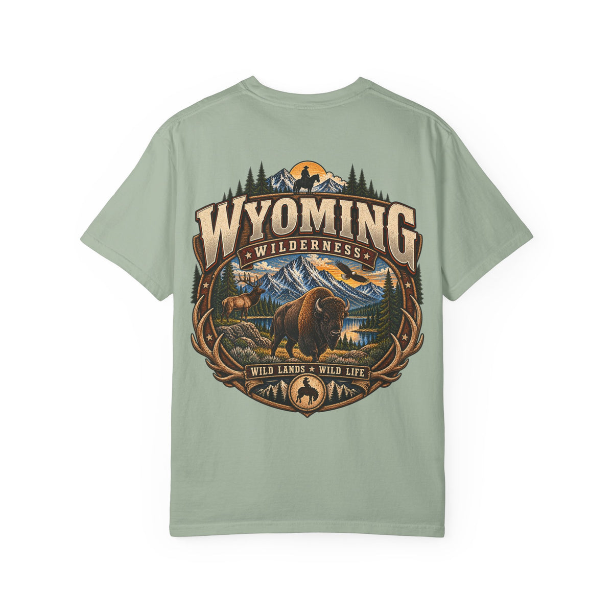 Wyoming Wildlife Unisex Comfort Color 1717 Streetwear Graphic Tee