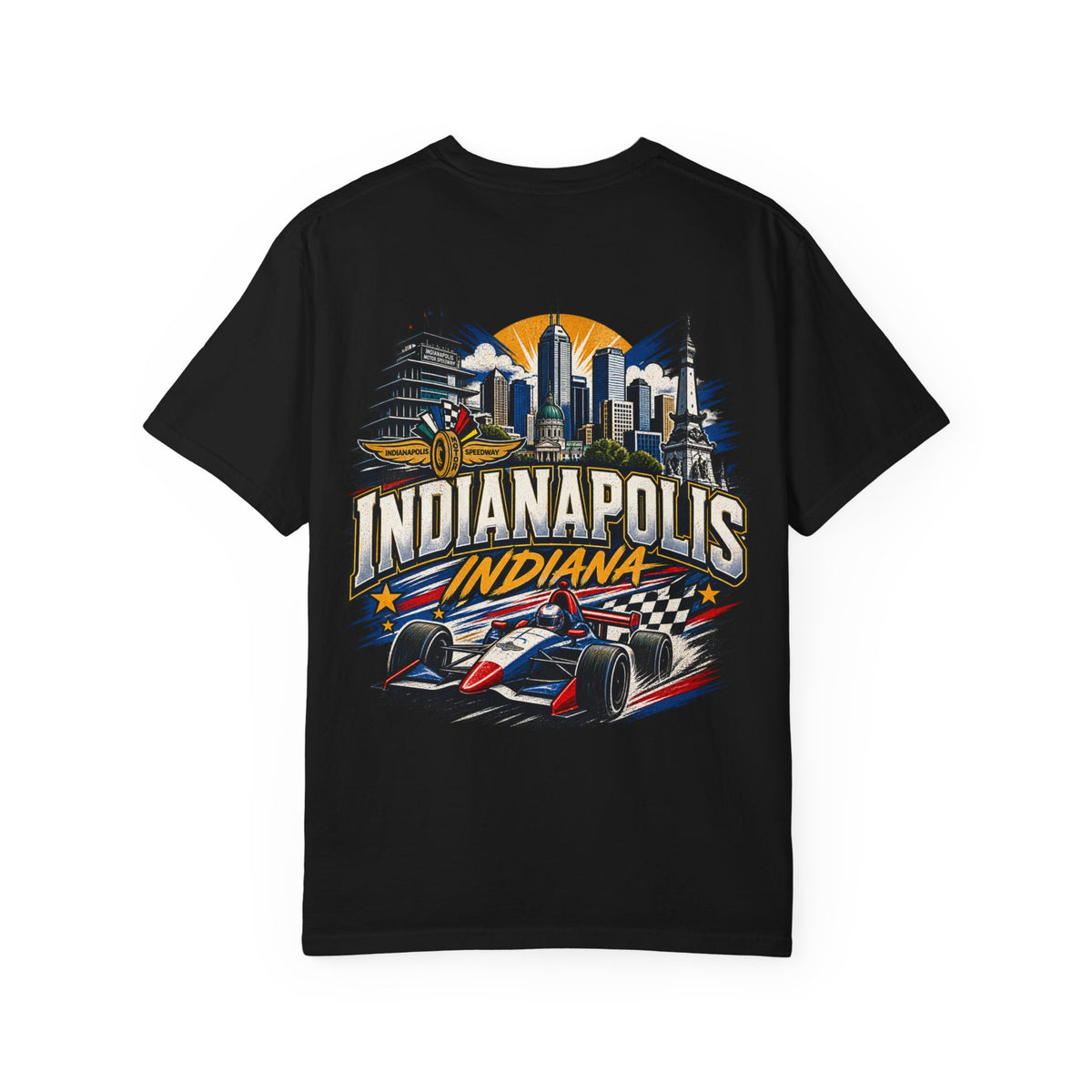 Indianapolis Indiana Unisex Comfort Color 1717 Streetwear Graphic Tee