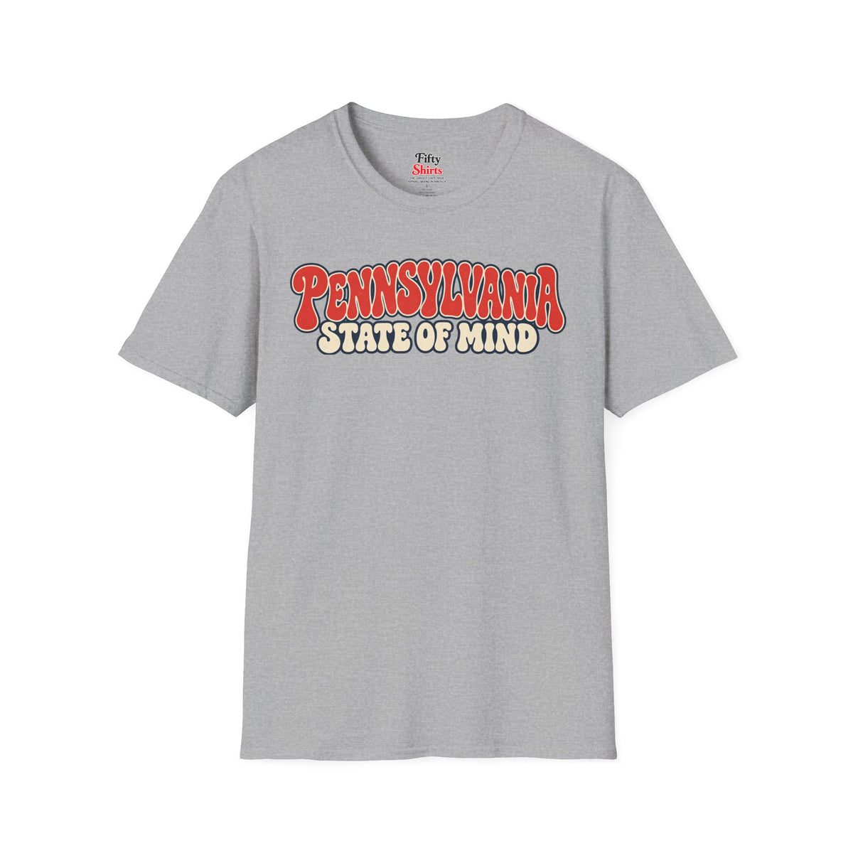 Pennsylvania State of Mind Unisex Softstyle T Shirt State Name Graphic Tee