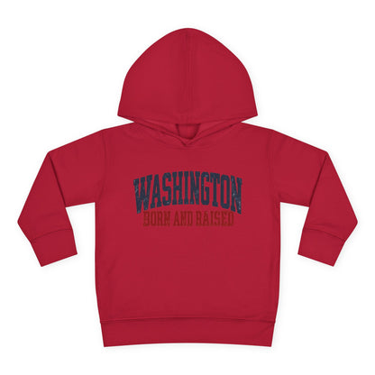 Washington Born and Raised Vintage Americana Unisex Toddler Pullover Fleece Hoodie