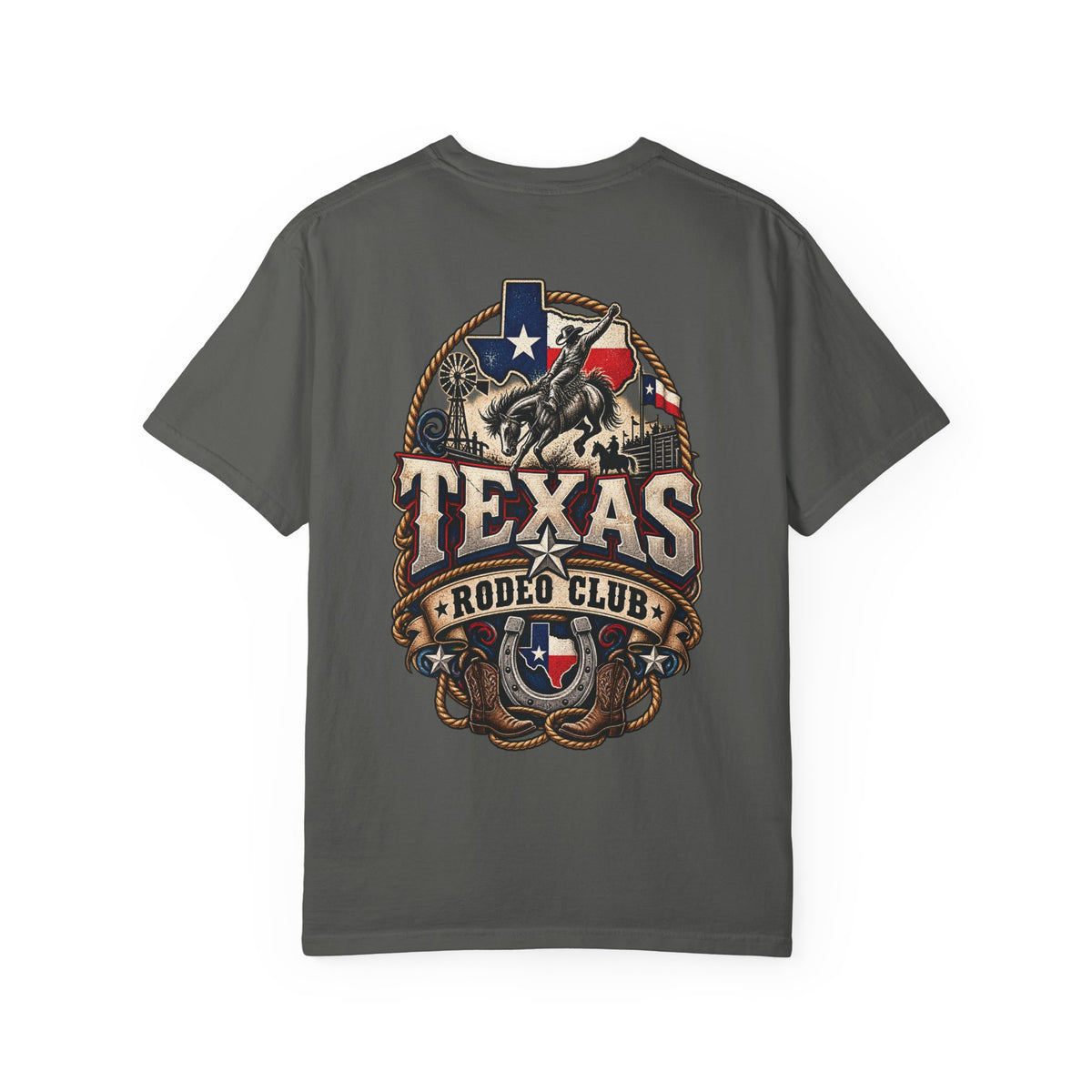 Texas Rodeo Club Unisex Comfort Color 1717 Streetwear Graphic Tee
