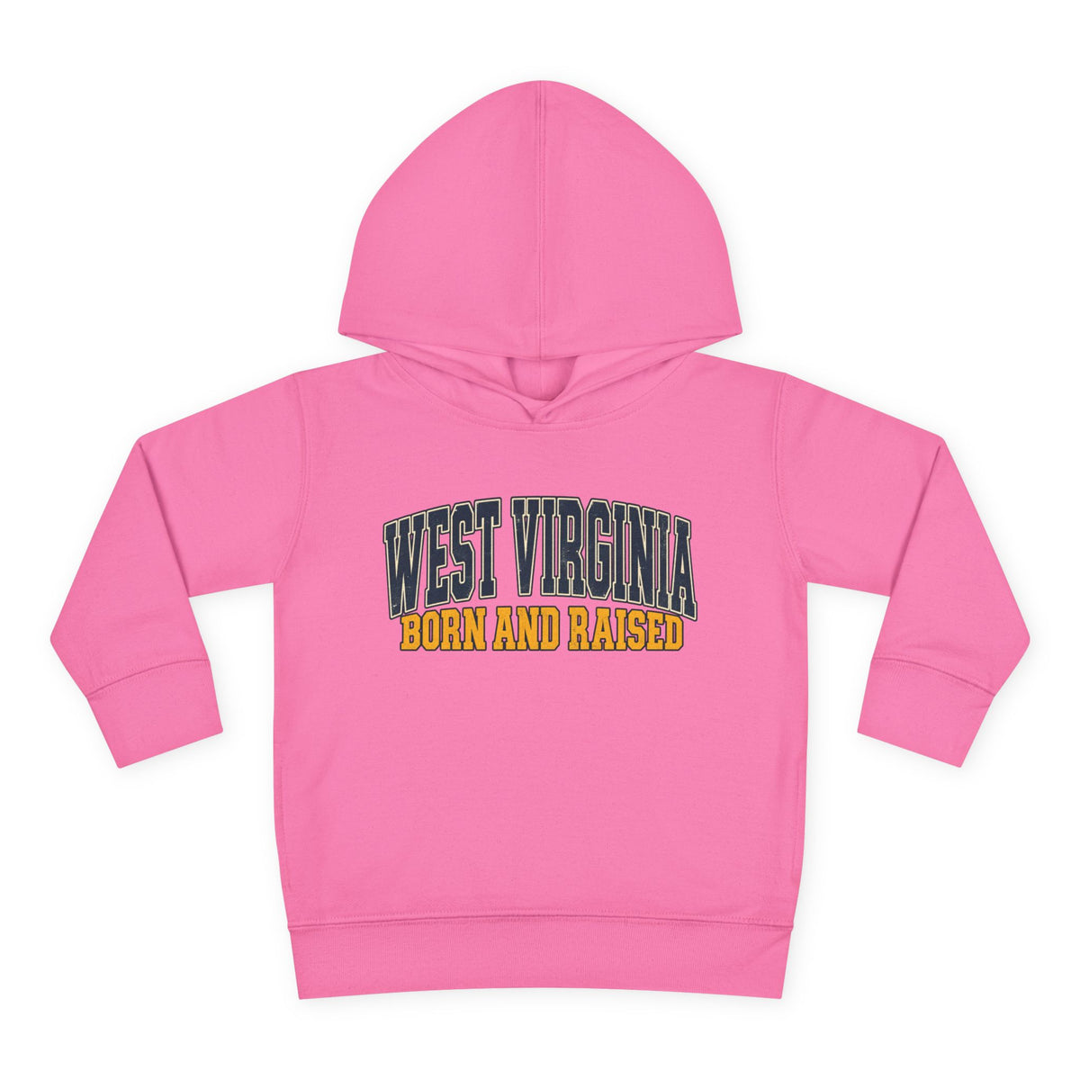 West Virginia Born and Raised Vintage Americana Unisex Toddler Pullover Fleece Hoodie