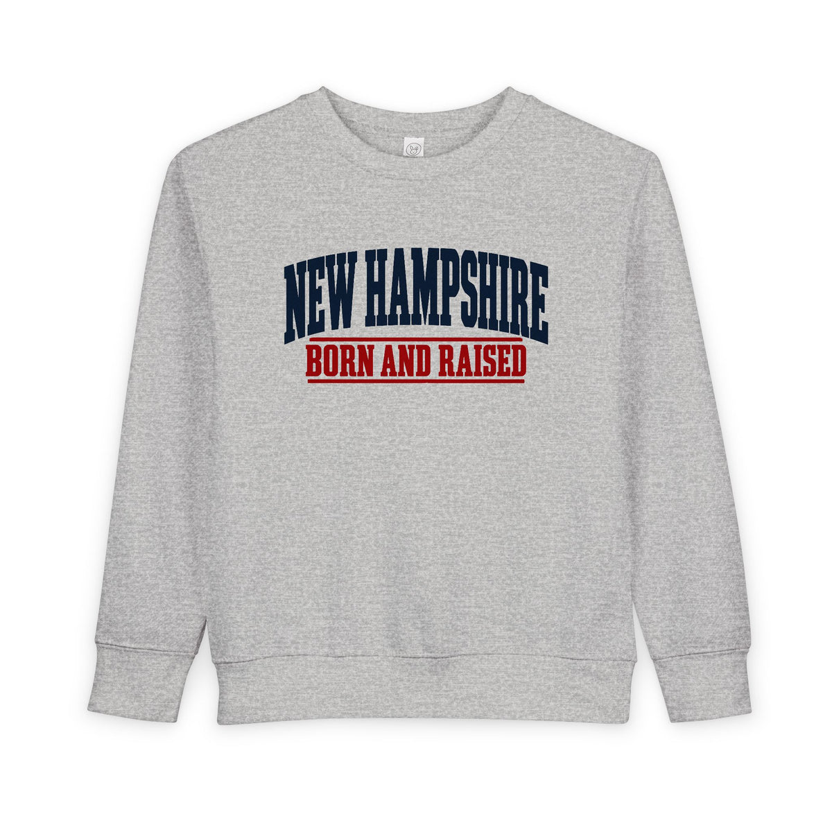 New Hampshire Born and Raised Rugged New England Unisex Toddler Sweatshirt Graphic