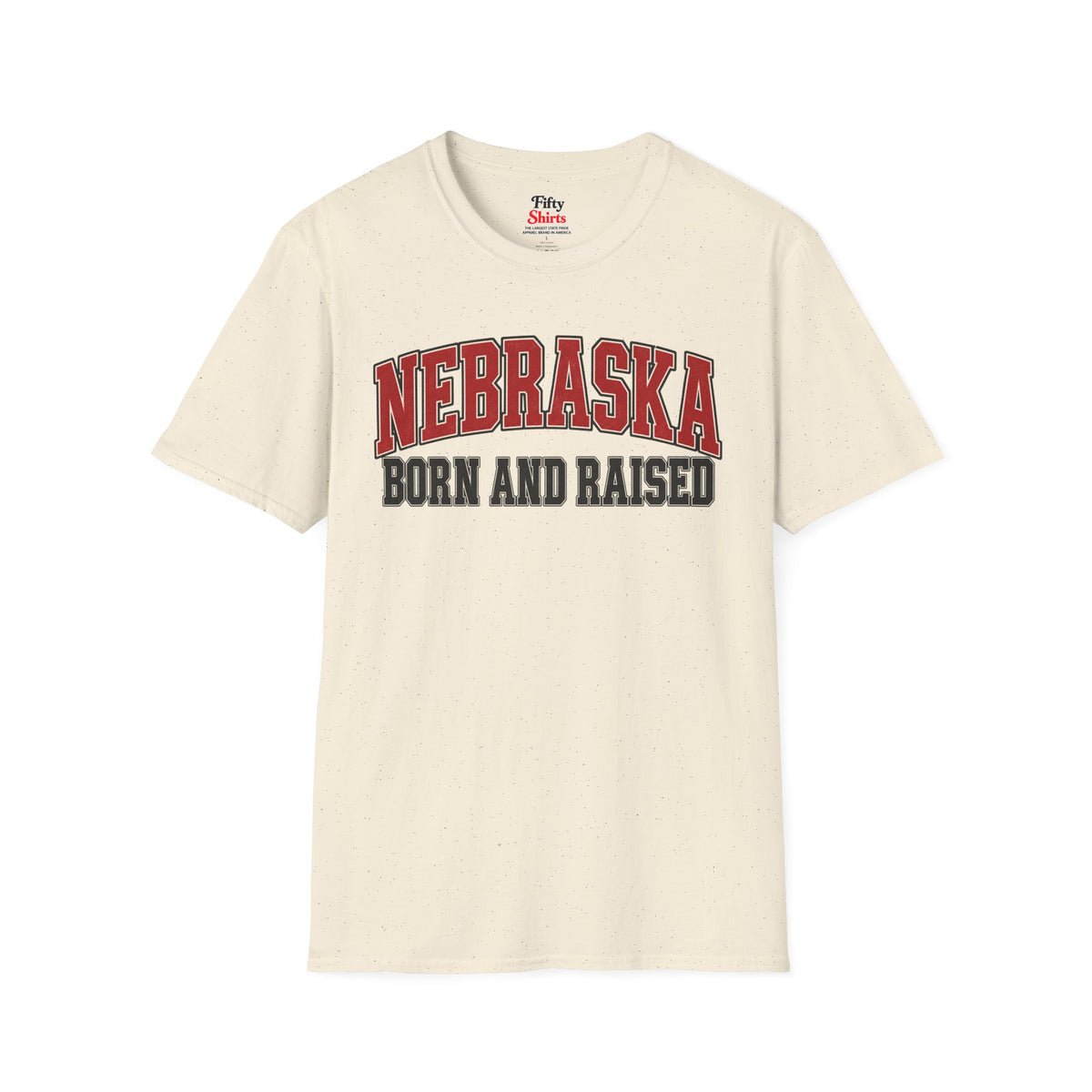 Nebraska Born and Raised Unisex Softstyle T Shirt State Name Graphic Tee