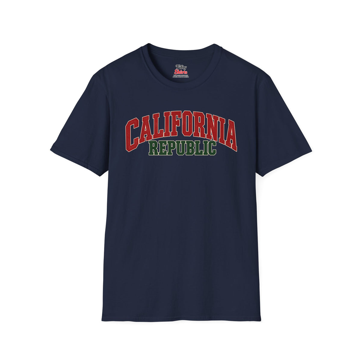 California Republic Unisex Softstyle T Shirt State Name Graphic Tee