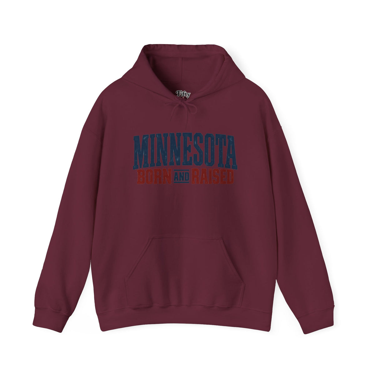 Minnesota Born and Raised Rustic Americana Unisex Hoodie Graphic