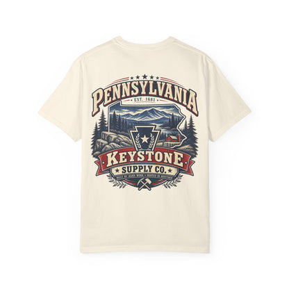 Pennsylvania Keystone Supply Co Unisex Comfort Color 1717 Streetwear Graphic Tee