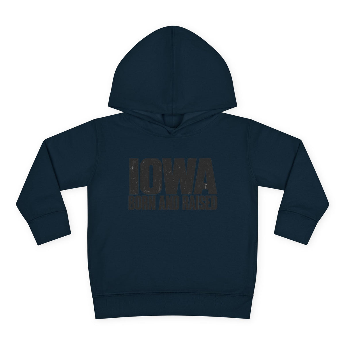 Iowa Born and Raised Modern Midwest Streetwear Unisex Toddler Pullover Fleece Hoodie