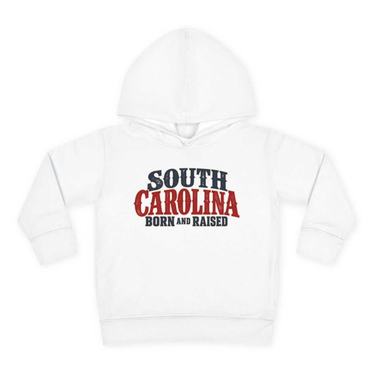 South Carolina Born and Raised Classic Southern Souvenir Unisex Toddler Pullover Fleece Hoodie