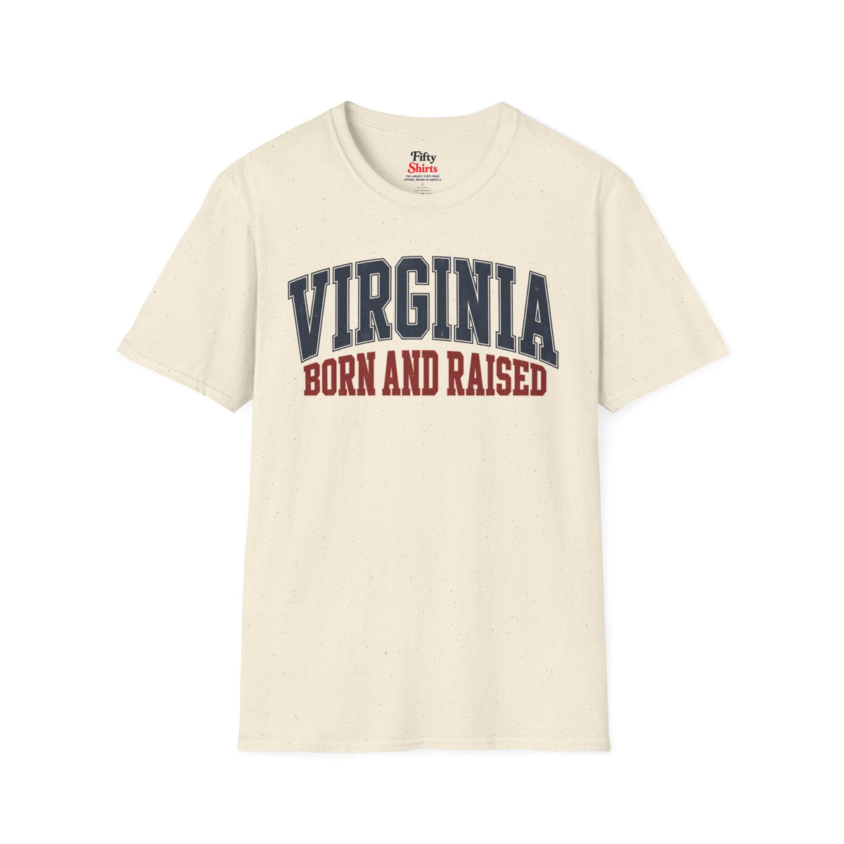 Virginia Born and Raised Unisex Softstyle T Shirt State Name Graphic Tee