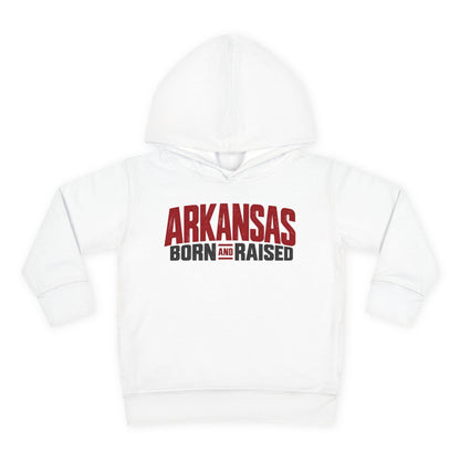 Arkansas Born and Raised Modern Streetwear Unisex Toddler Pullover Fleece Hoodie