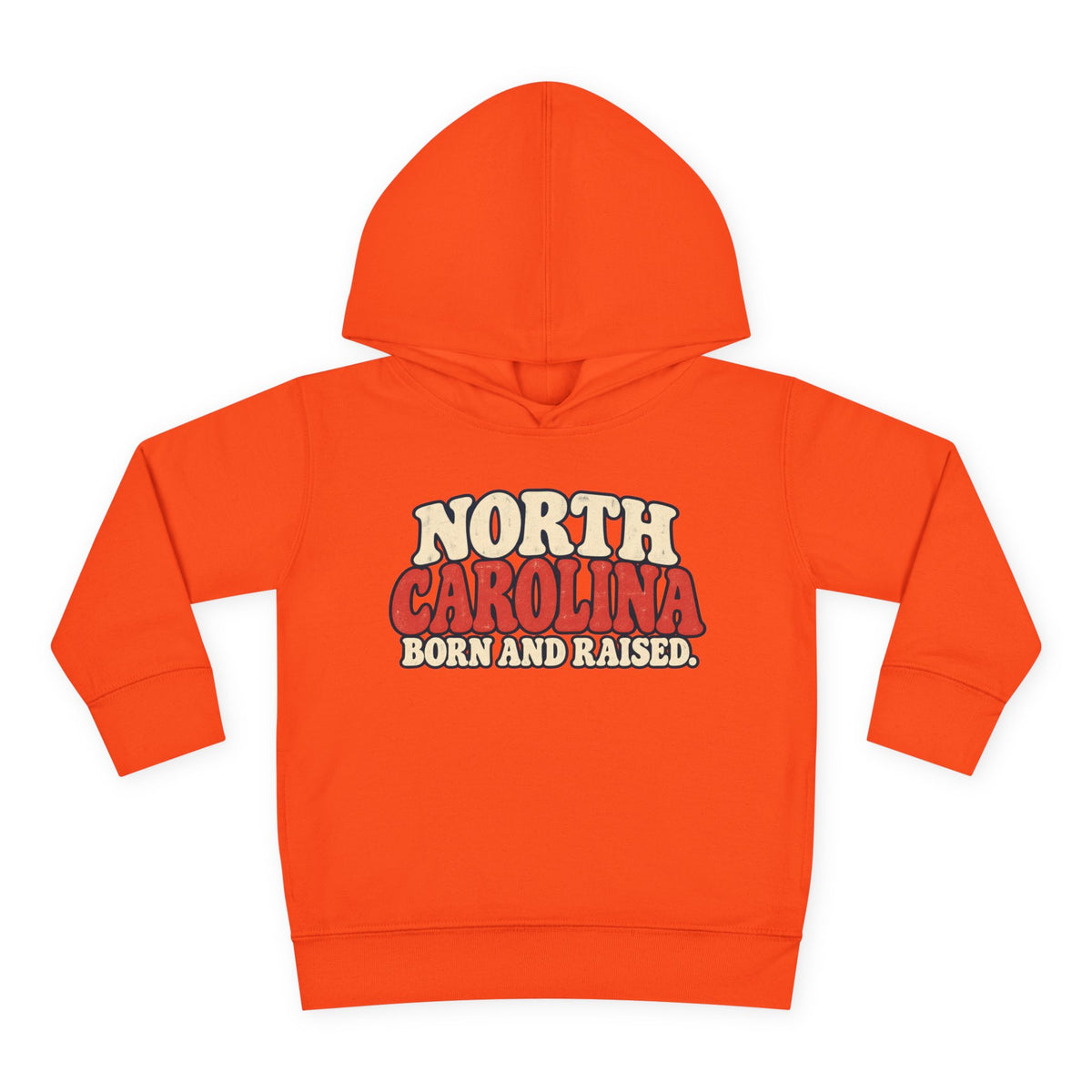 North Carolina Born and Raised Carolina Vintage Unisex Toddler Pullover Fleece Hoodie