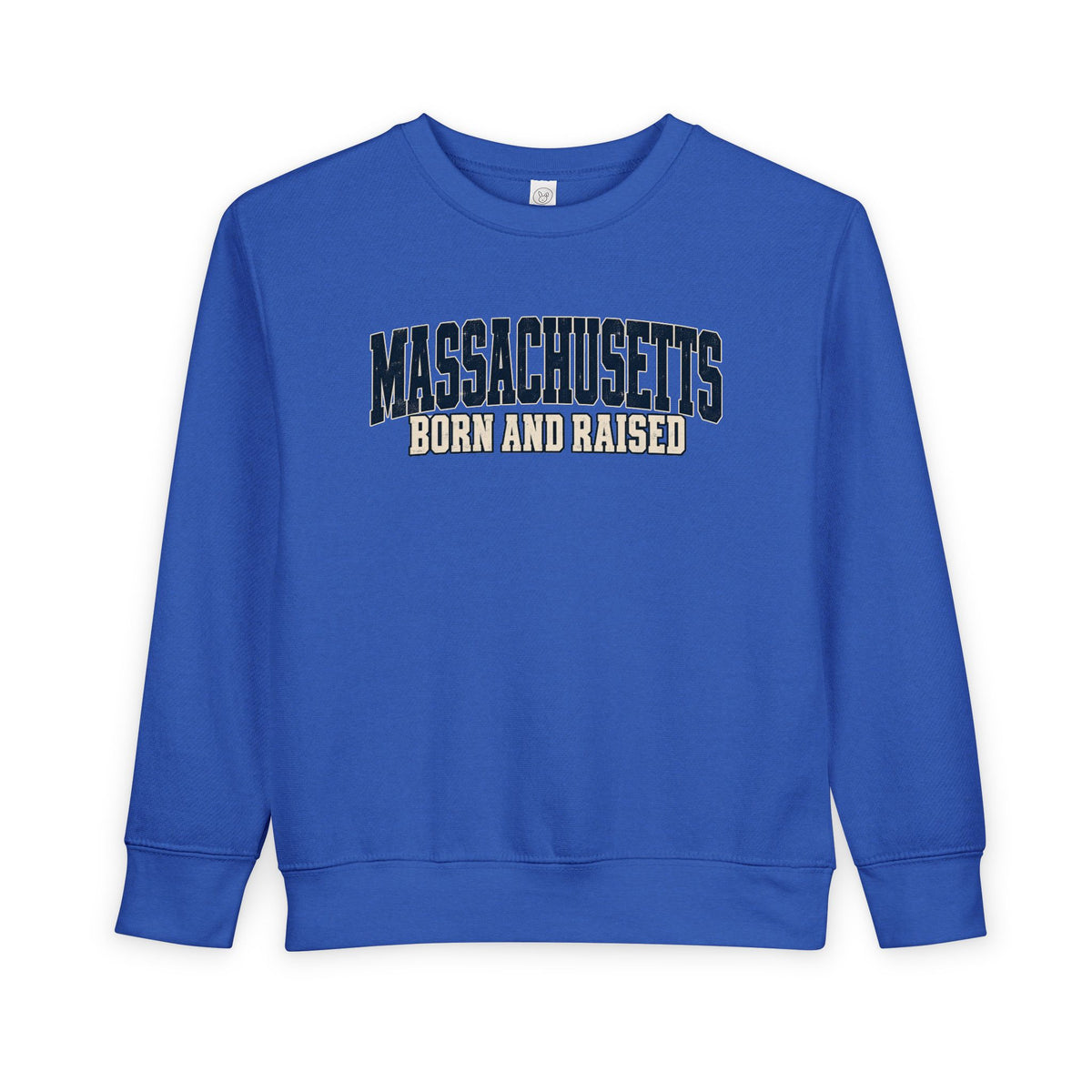 Massachusetts Born and Raised Rugged Heritage Unisex Toddler Sweatshirt