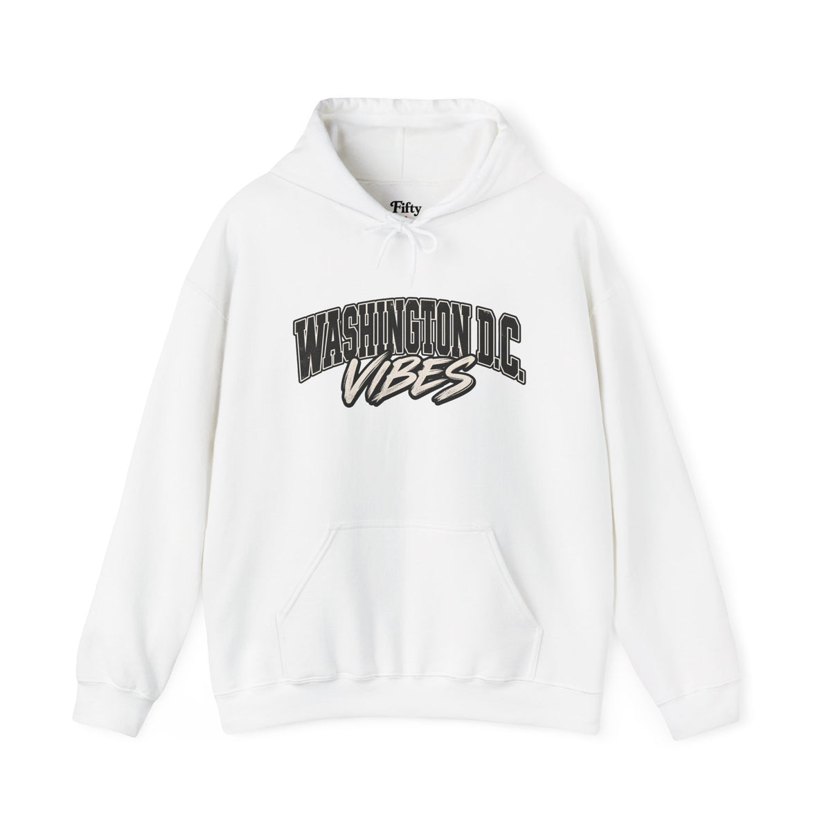 Washington DC Vibes Unisex Hoodie State Name Graphic