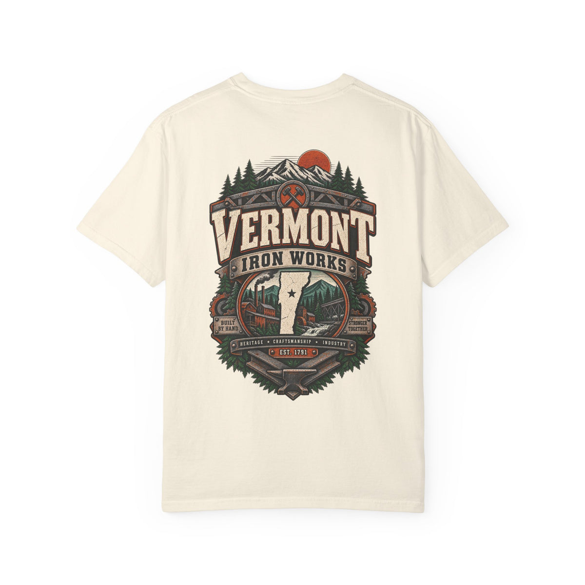 Vermont Iron Works Unisex Comfort Color 1717 Streetwear Graphic Tee