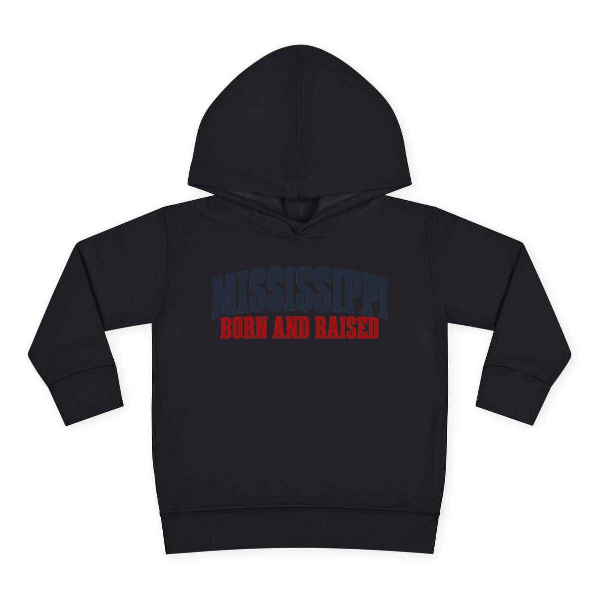 Mississippi Born and Raised Minimal Vintage Unisex Toddler Pullover Fleece Hoodie