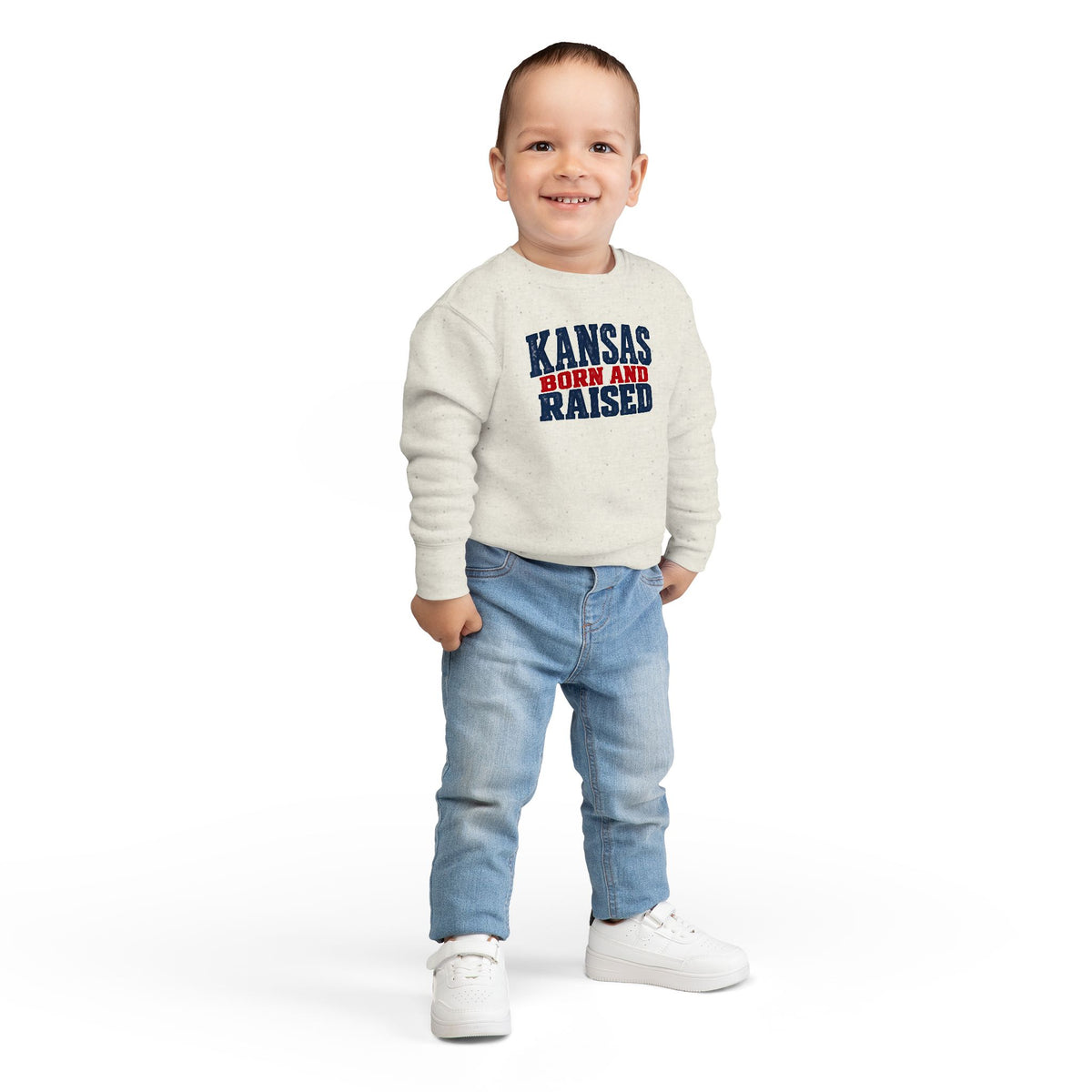 Kansas Born and Raised Classic Heritage Unisex Toddler Sweatshirt