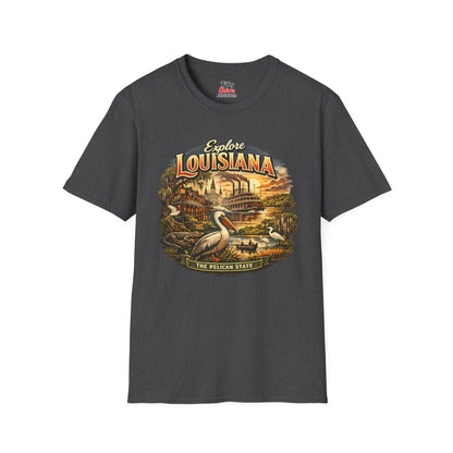 Explore Louisiana Unisex Softstyle T Shirt State Pride Graphic Tee Collections FS03