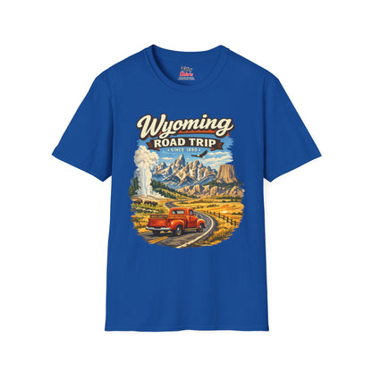 Wyoming Road Trip Unisex Softstyle T Shirt State Pride Graphic Tee Collections FS03