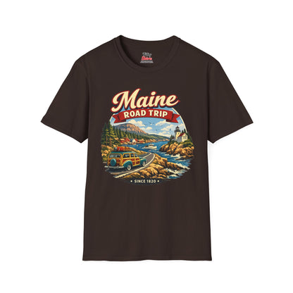 Maine Road Trip Unisex Softstyle T Shirt State Pride Graphic Tee Collections FS03