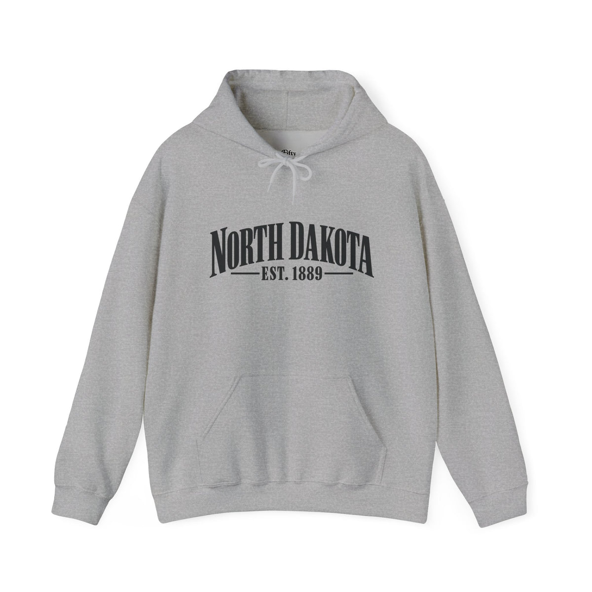 North Dakota Est. 1889 Unisex Hoodie State Name Graphic