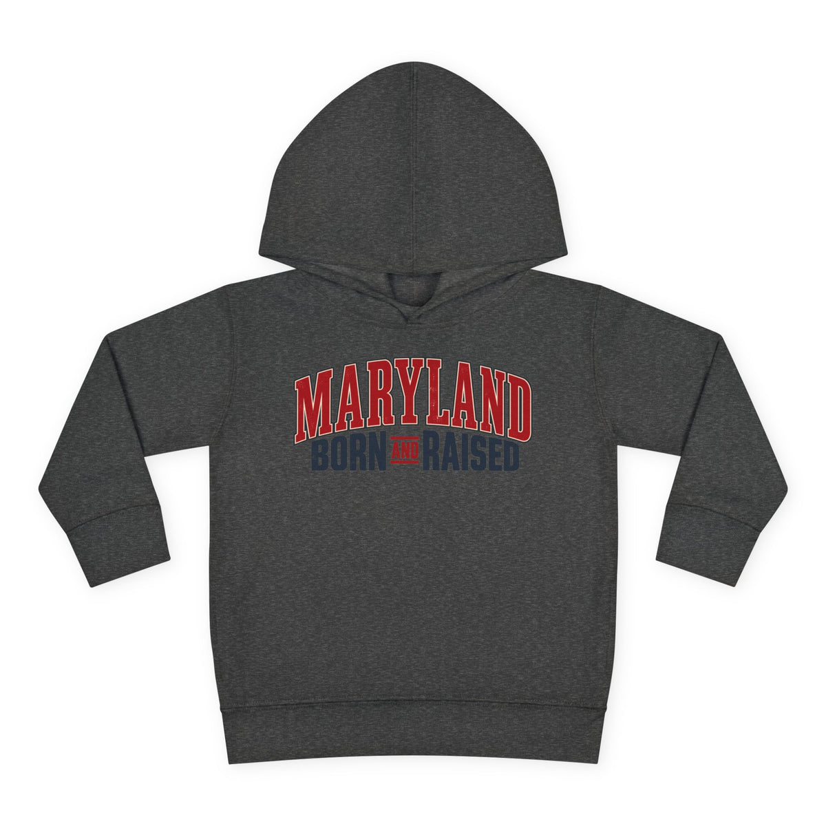 Maryland Born and Raised Timeless Heritage Unisex Toddler Pullover Fleece Hoodie