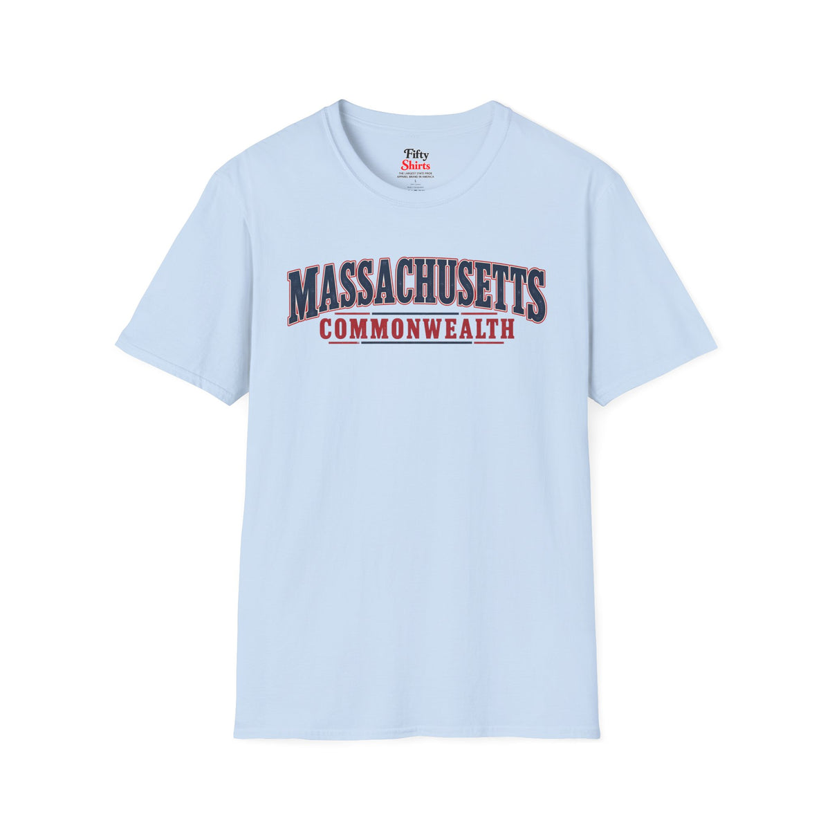 Massachusetts Commonwealth Unisex Softstyle T Shirt State Name Graphic Tee