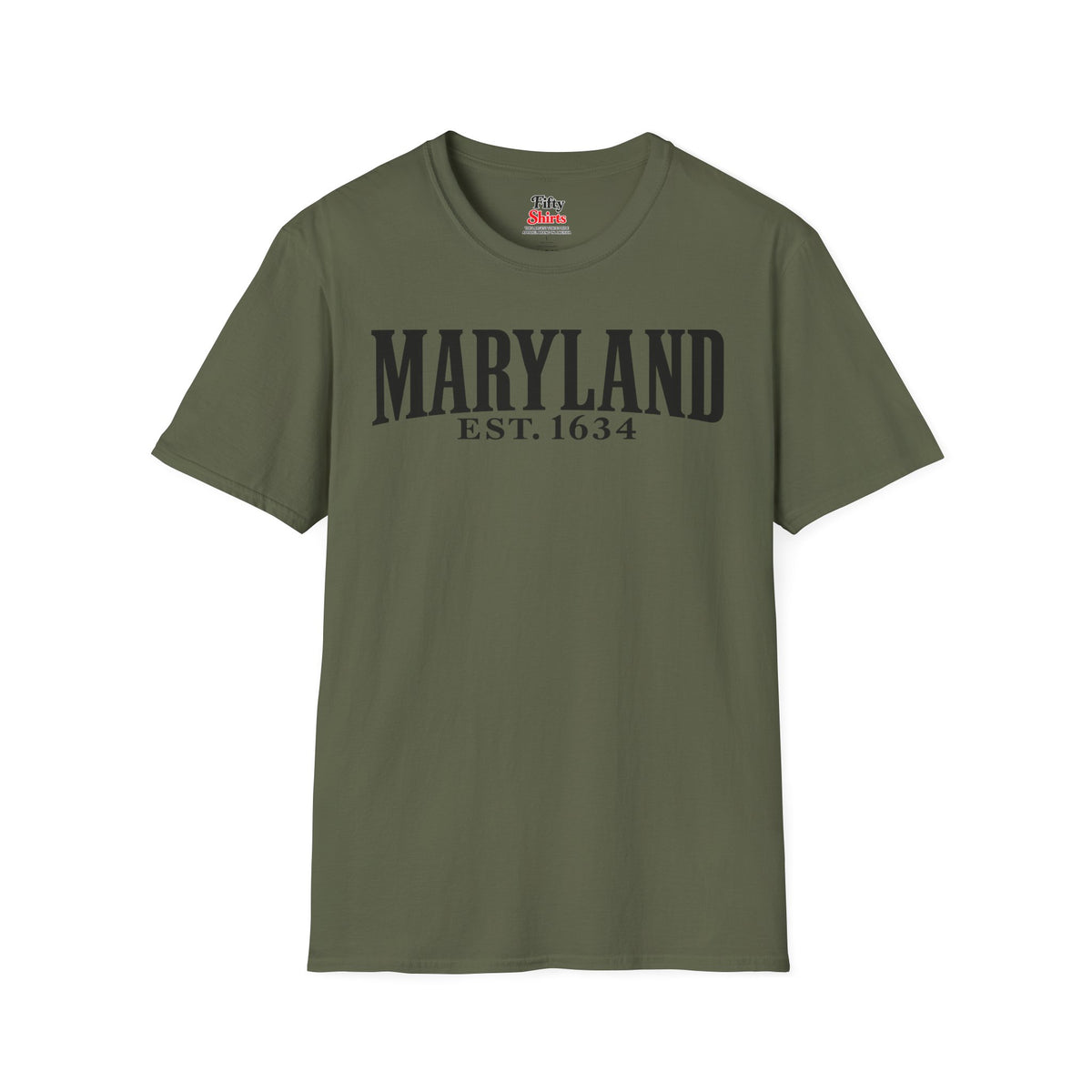 Maryland Est 1634 Unisex Softstyle T Shirt State Name Graphic Tee