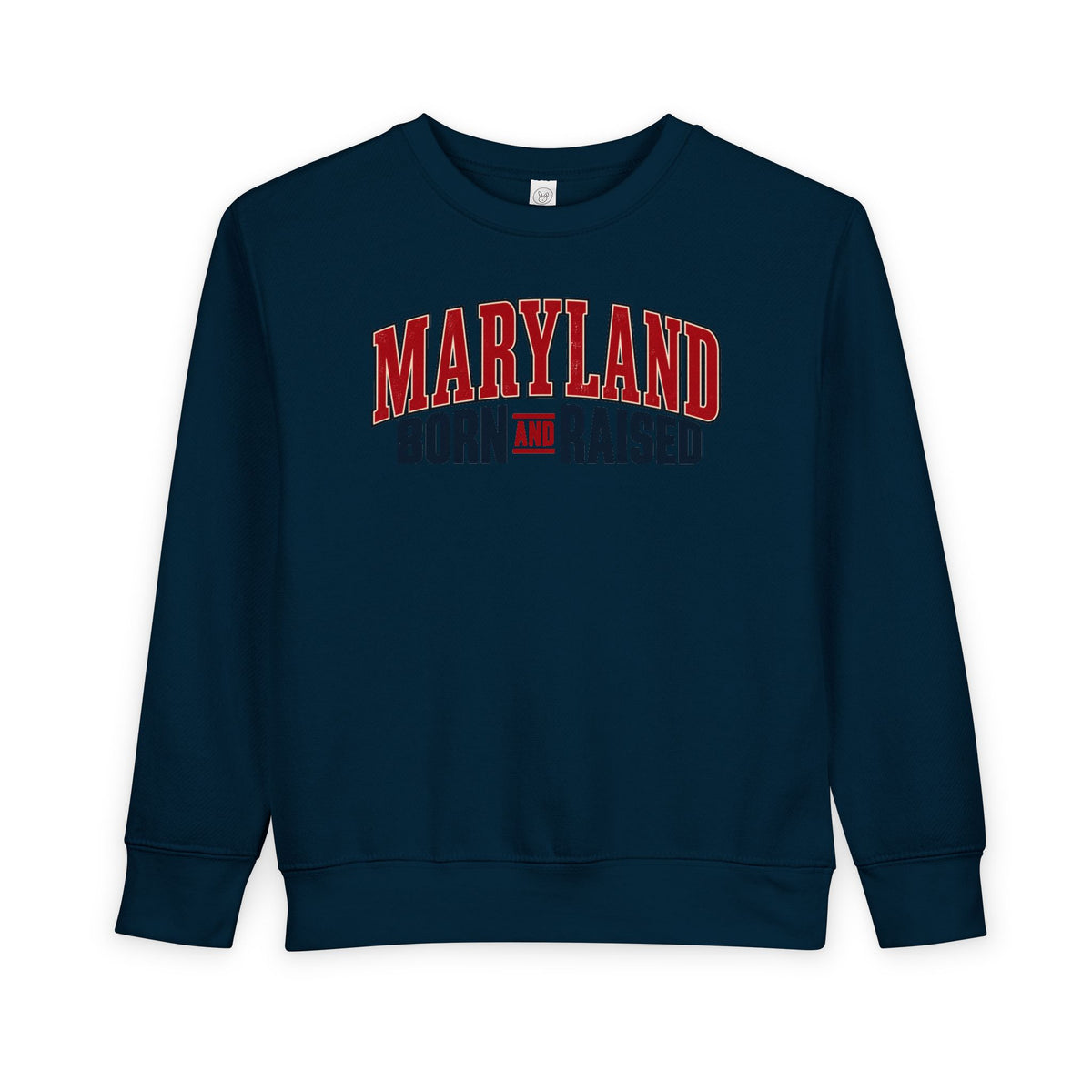 Maryland Born and Raised Timeless Heritage Unisex Toddler Sweatshirt
