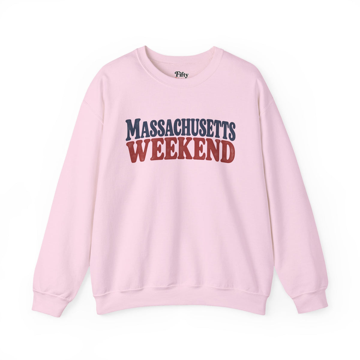 Massachusetts Weekend Unisex Crewneck Sweatshirt State Name Graphic