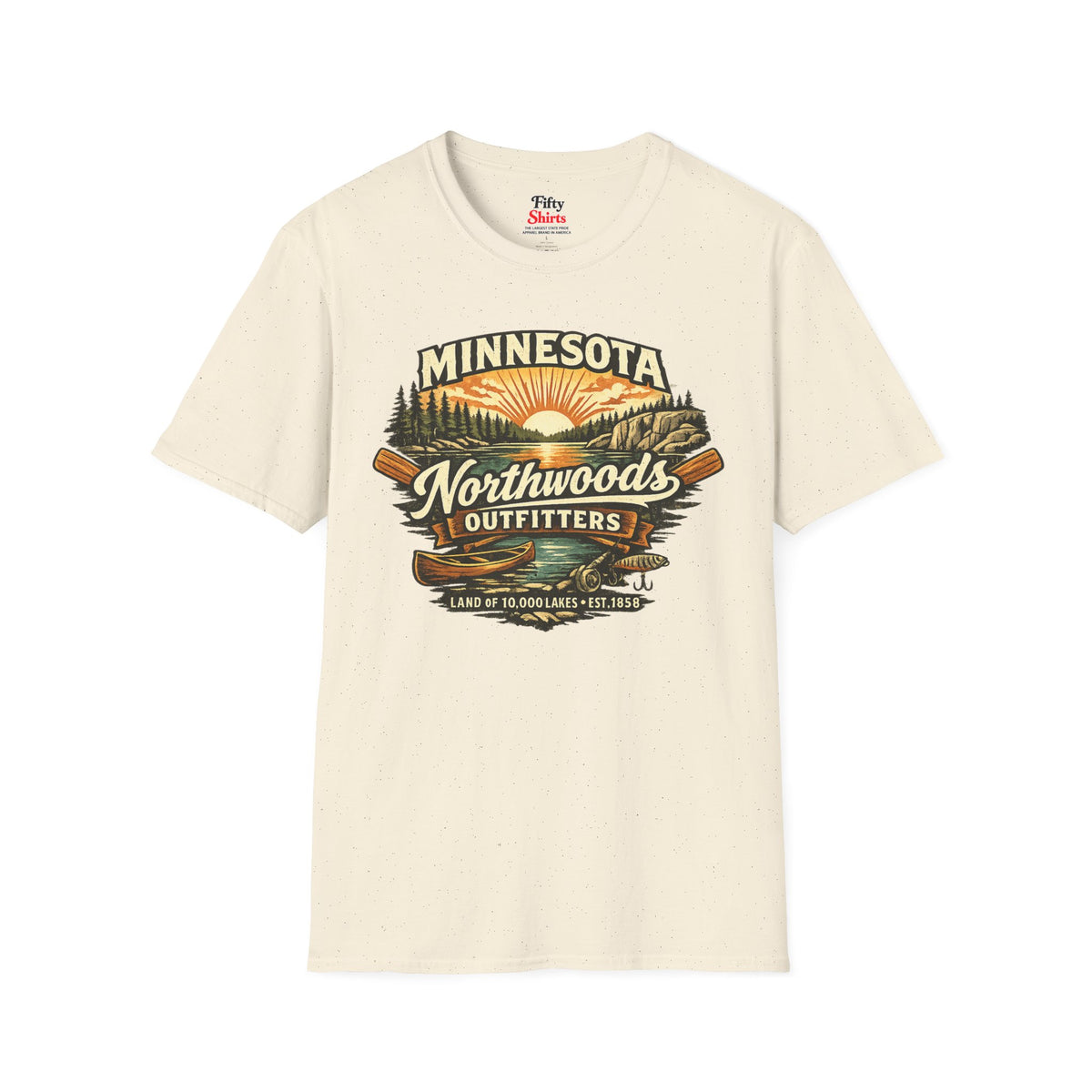 Minnesota Northwoods Outfitters Unisex Softstyle T Shirt State Pride Graphic Tee Collections FS03