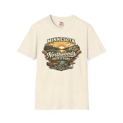 Minnesota Northwoods Outfitters Unisex Softstyle T Shirt State Pride Graphic Tee Collections FS03