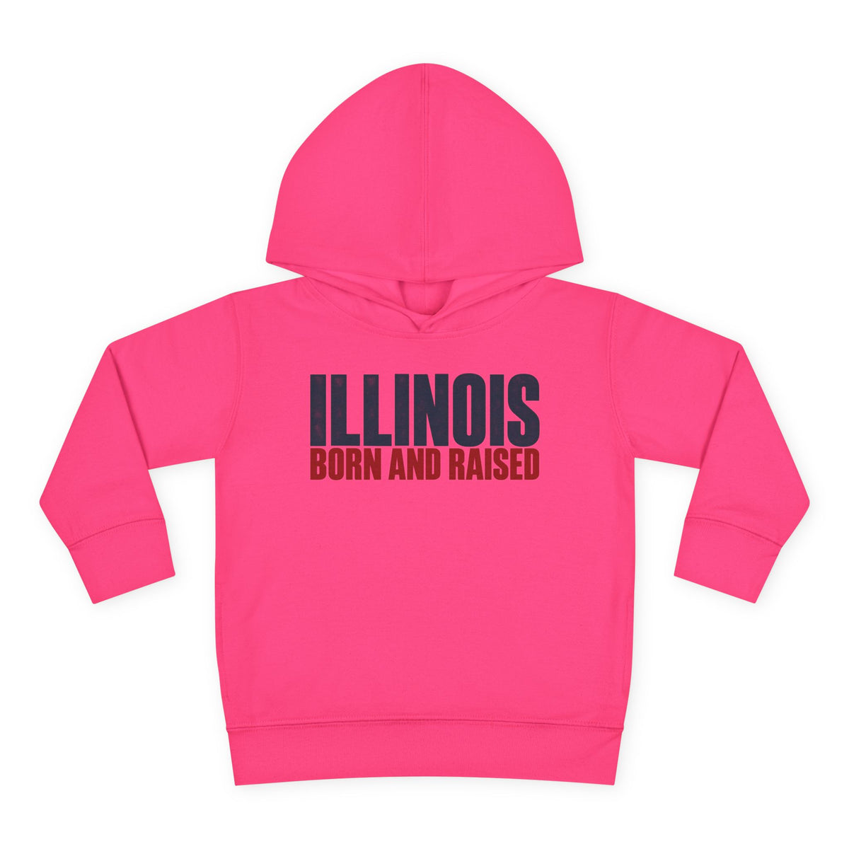 Illinois Born and Raised Modern Midwest Streetwear Unisex Toddler Pullover Fleece Hoodie