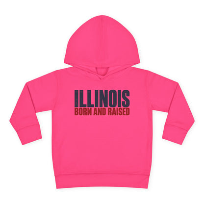 Illinois Born and Raised Modern Midwest Streetwear Unisex Toddler Pullover Fleece Hoodie