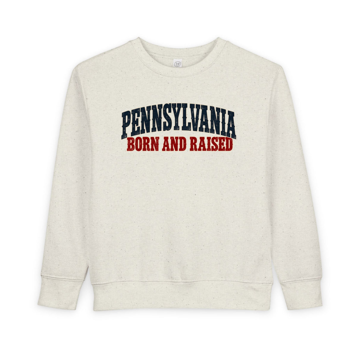 Pennsylvania Born and Raised Rust Belt Americana Unisex Toddler Sweatshirt